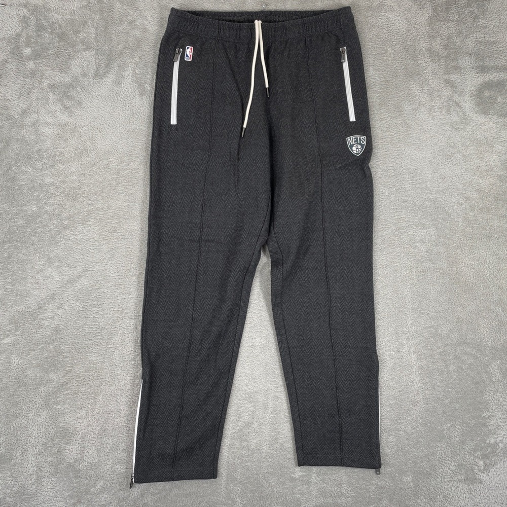 Brooklyn Nets Todd Snyder NBA Sweatpants Mens Large Gray Herringbone Wool Blend